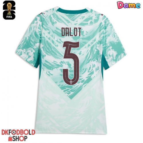 Portugal Diogo Dalot #5 Udebanetrøje Dame VM 2026 Kort ærmer